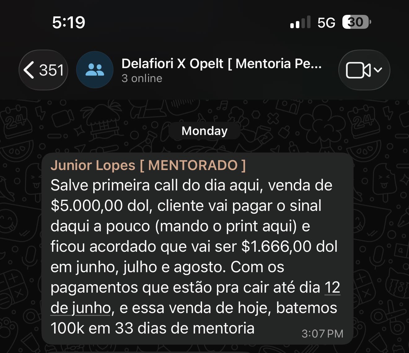 Print do Junior: 100 mil em 33 dias